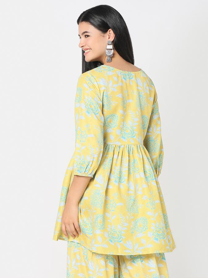 R&B Women's Yellow Printed Kurta