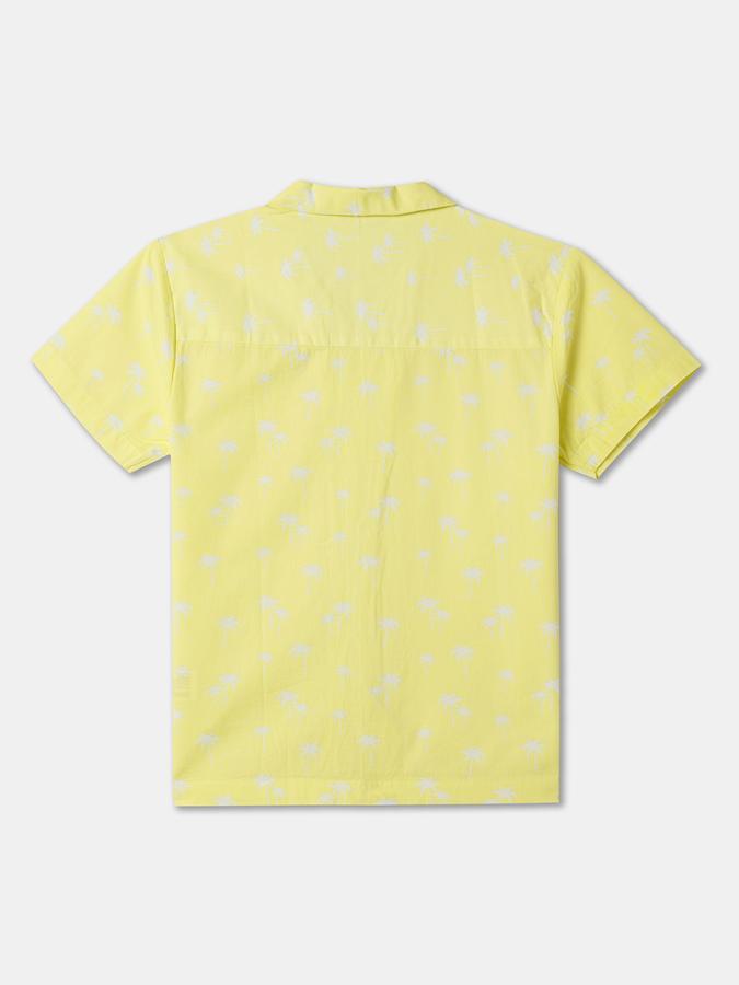 Boys Regular Fit Short Sleeve Camp Collar Shirt