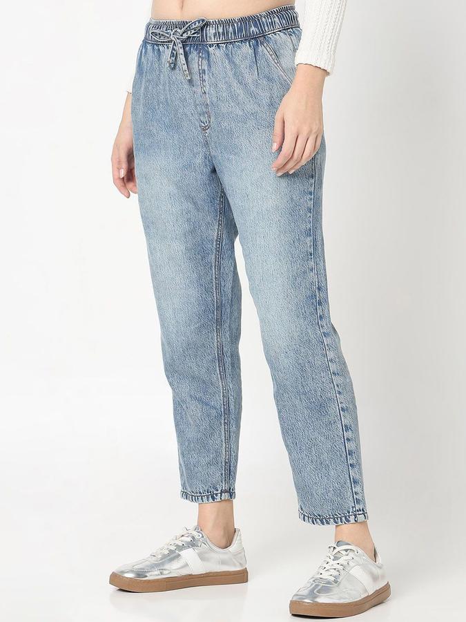 R&B Women Mid Blue Relaxed Fit Mid-Rise Jeans