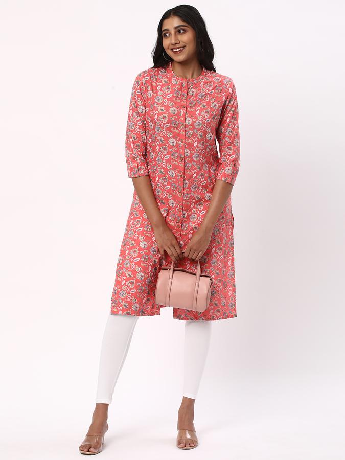 Women Floral Print Straight Kurta  data-index=