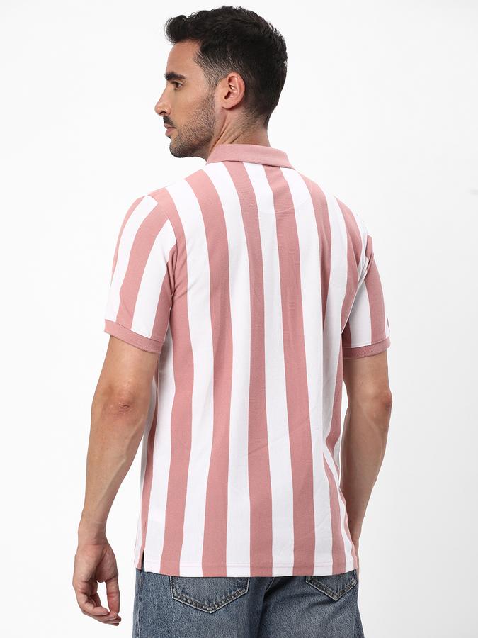 R&B Men's Yarn Dyed Striper Polo image number 2
