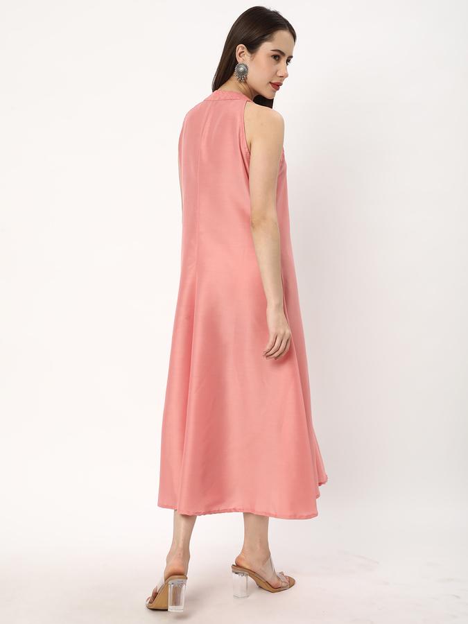 Women Polyester Embroidered A-Line Ethnic Dress