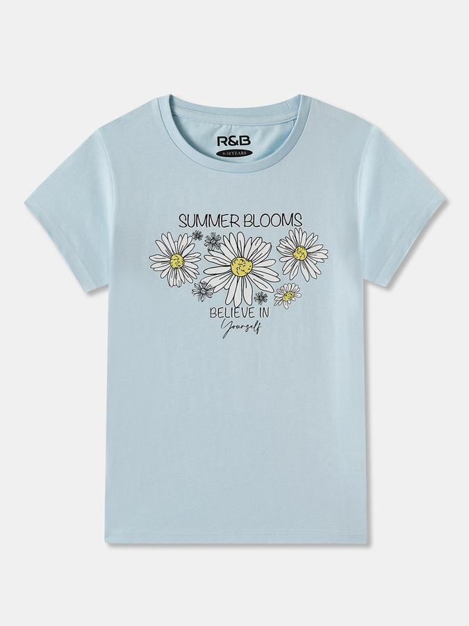 Printed T-Shirt with Crew Neck and Short Sleeves