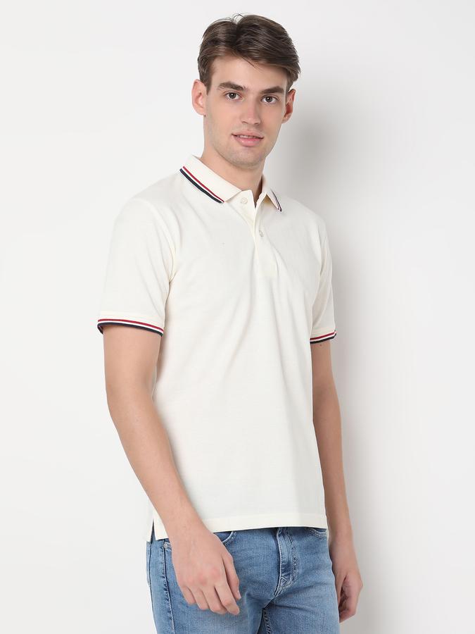Men Regular Fit Polo T-Shirt with Short Sleeves image number 2
