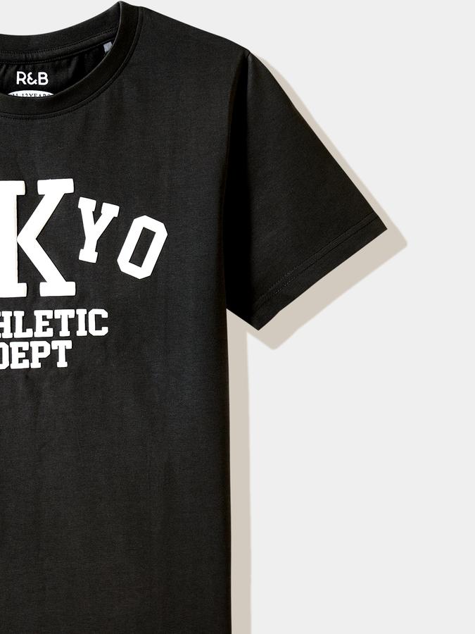 Boys Cotton Regular Fit Crew Neck Graphic T-shirt
