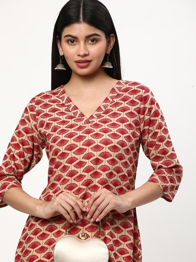 Women Micro Print Kurta image number 0