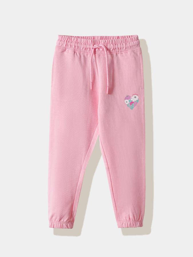 R&B Girls' Purple Printed Joggers