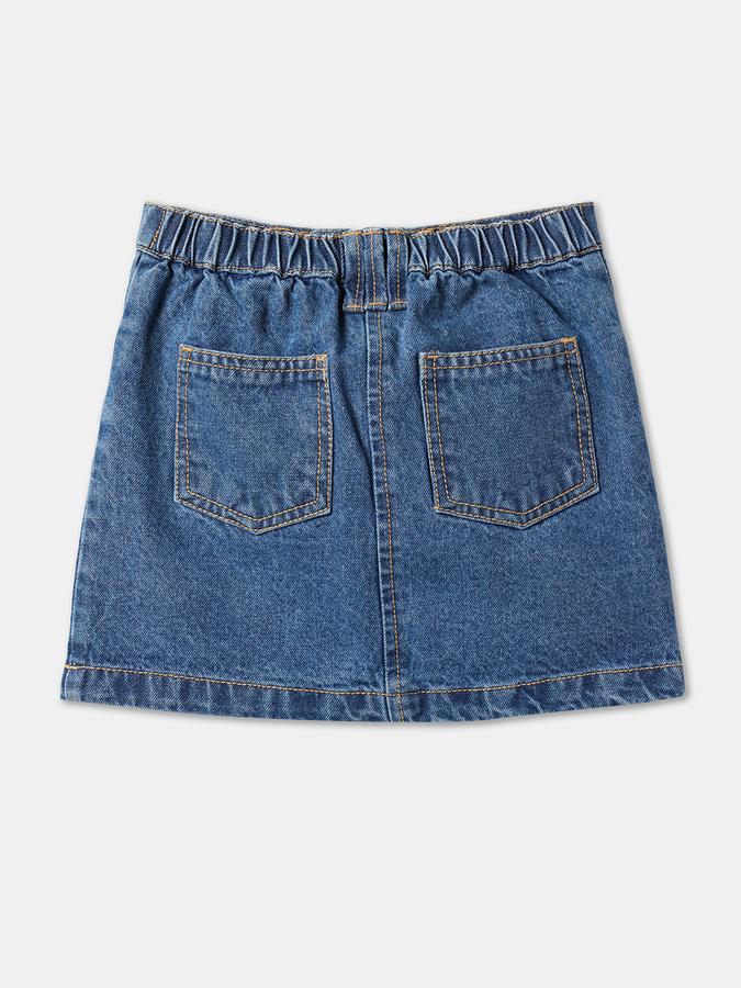 Girls Embroidered A-Line Skirt image number 1