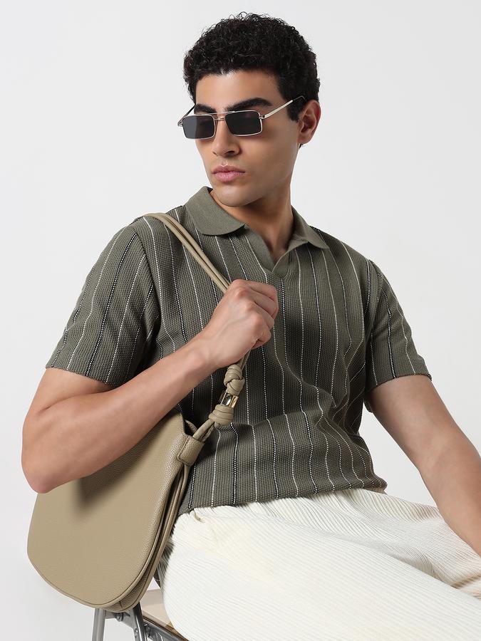Printed Men Polo Neck T-Shirt 