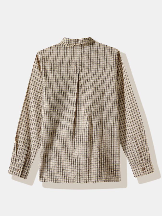 R&B Boys' Beige Checked Shirt