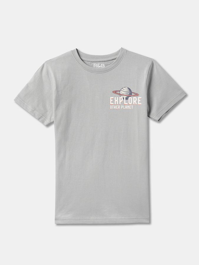 Boys Graphic Print Regular Fit Round-Neck T-Shirt image number 0