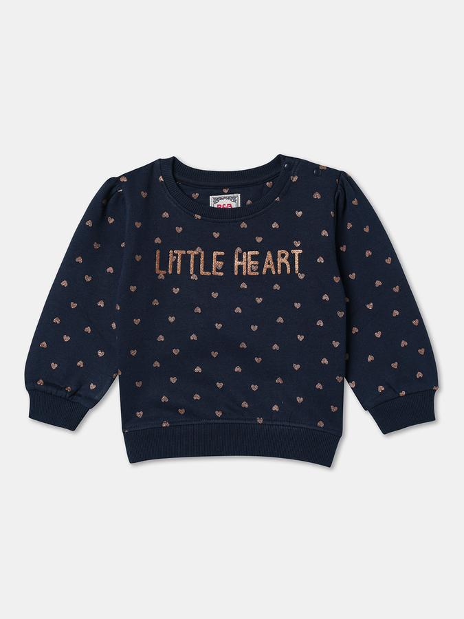 Full Sleeve Printed Baby Girls Sweatshirt 