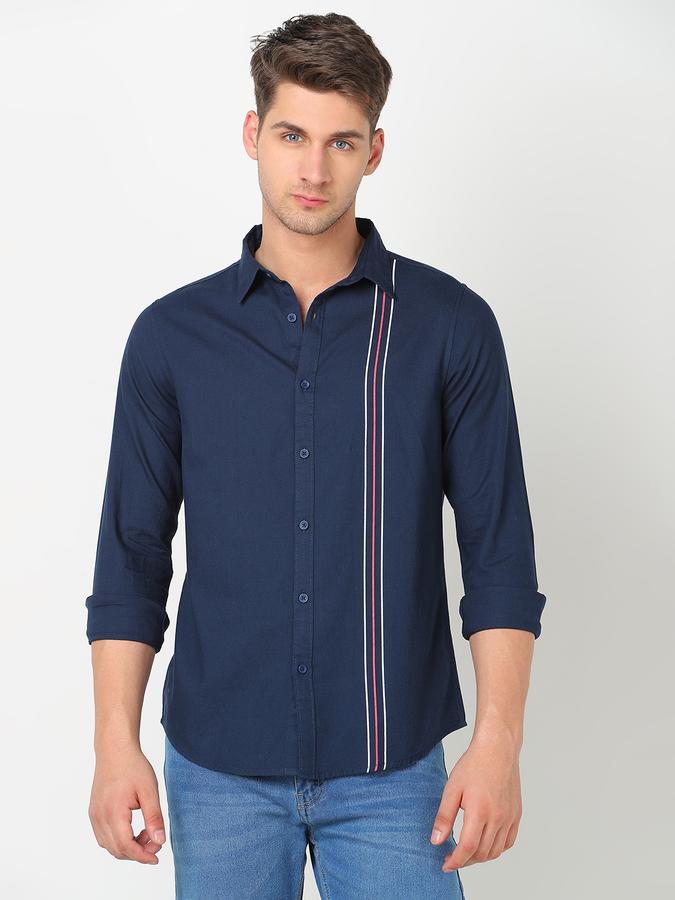 R&B Men's Solid Casual Shirt
