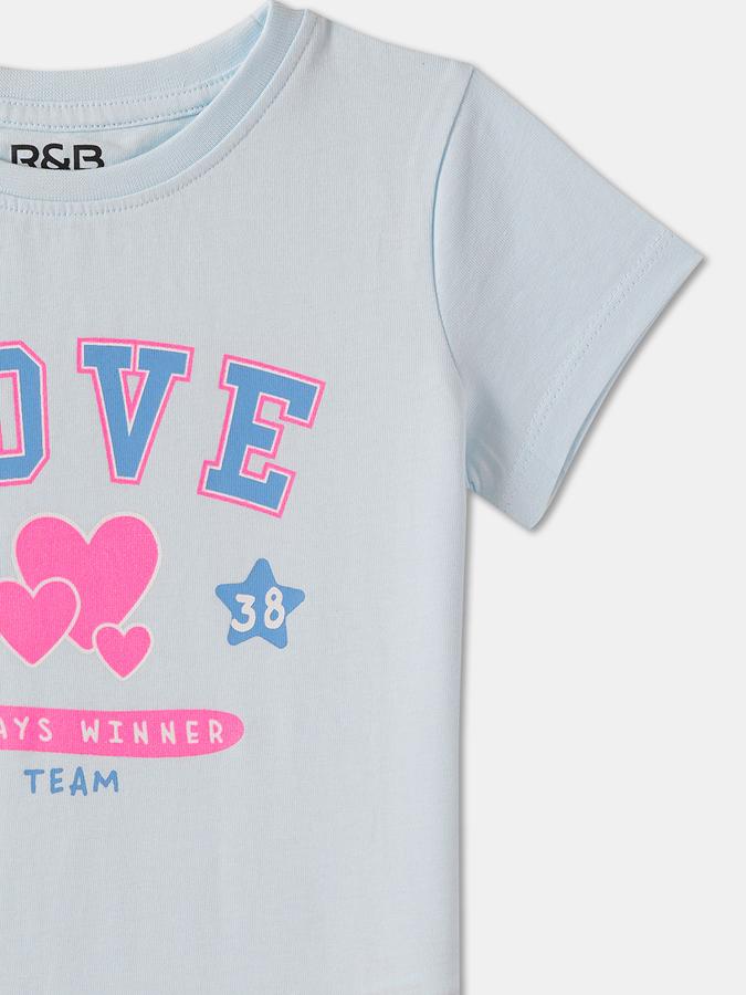 Girls Graphic Regular Fit Short Sleeve Crew Neck T-Shirt