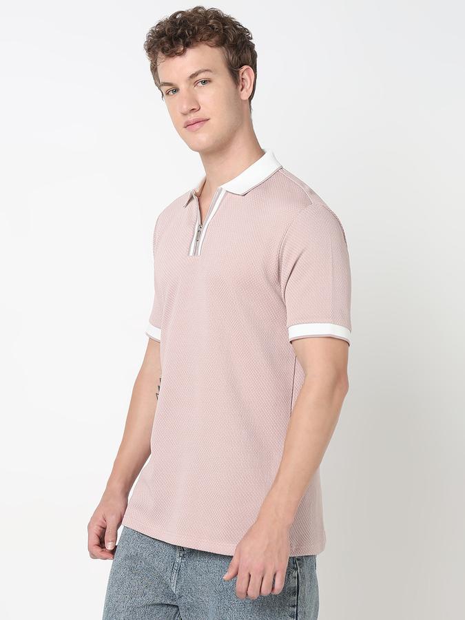 Contrast Tipping Polo T-Shirt with Short Sleeves image number 2