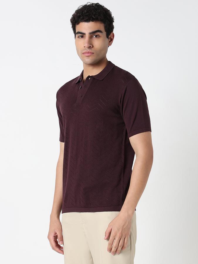 Solid Men Round Neck T-Shirt image number 3