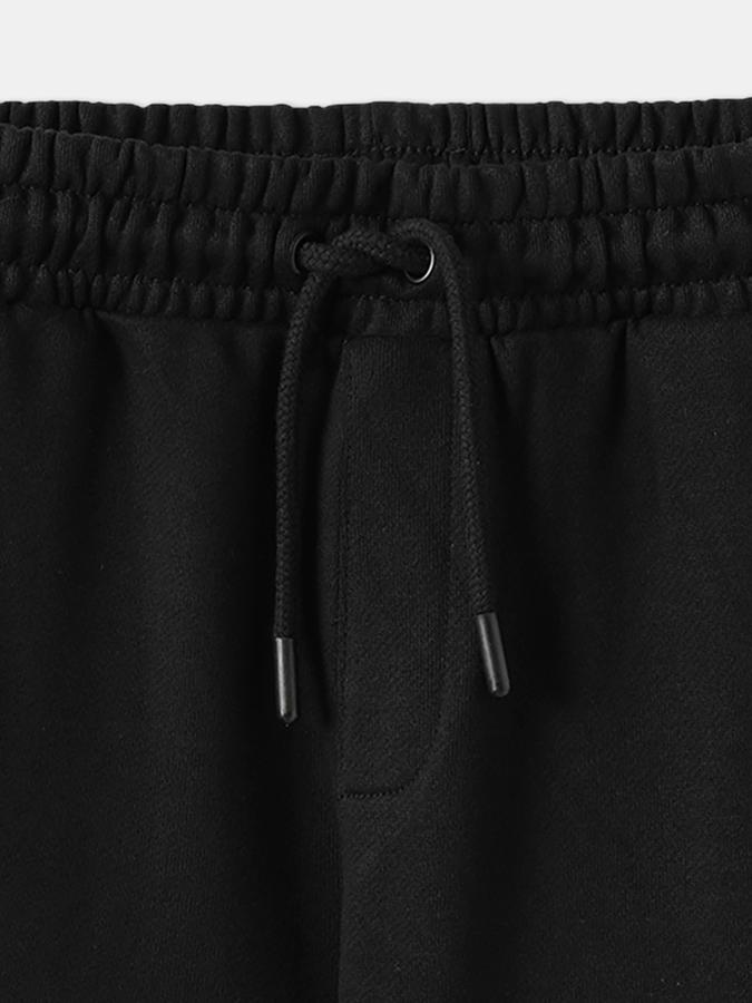 Boys Cotton Regular Fit Drawstring Waist Cuffed Hem Trousers