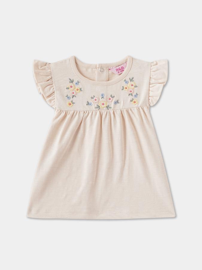 Baby Girls Solid Pure Cotton Regular T Shirt 