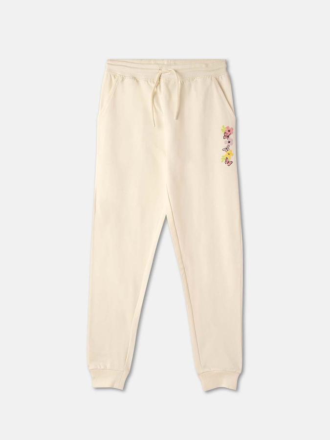 R&B Girls' White Printed Co-ord Set