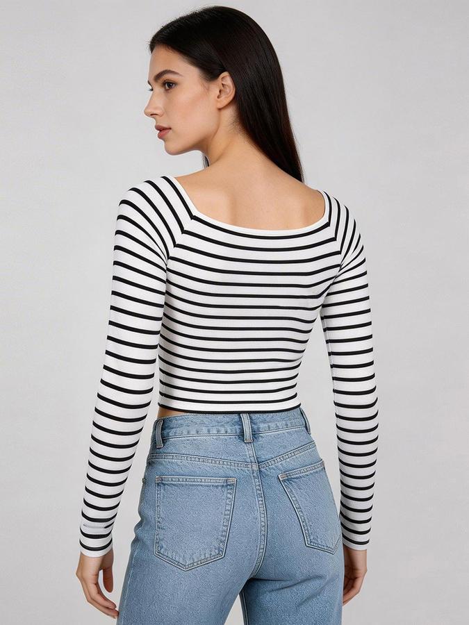 R&B White Self Designed Women Fitted Top 