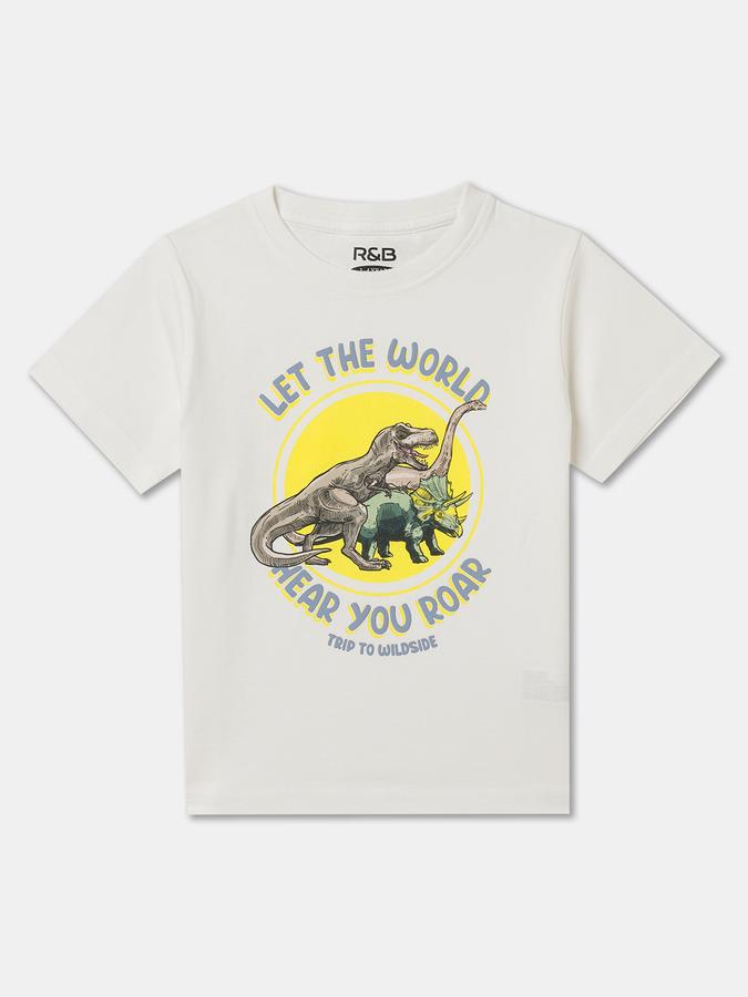 Boys Graphic Print Pure Cotton Regular T Shirt