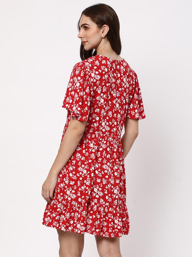 Women Floral Print A-Line Dress image number 2