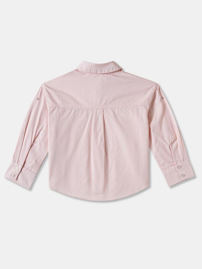 Girls Cotton Regular Fit Round Neck Long Sleeve Printed Top