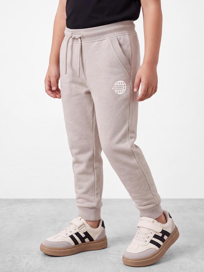 R&B Boys Grey Graphic Print Elasticated waist Jogger Pant 