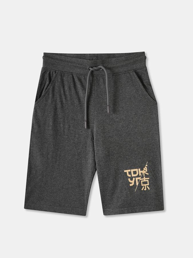 Boys Cotton Graphic Print Crew Neck Regular Fit Pyjama Set