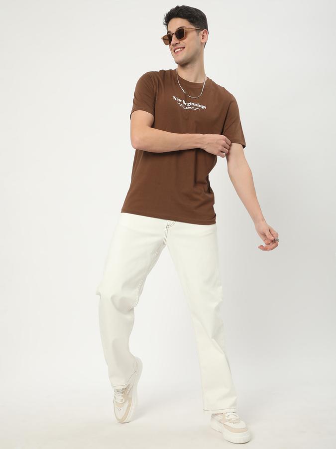 Men Typographic Print Regular Fit T-Shirt image number 1