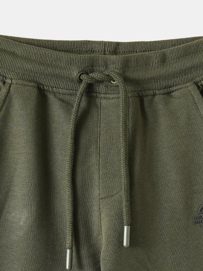 Boys Cotton Regular Fit Drawstring Waist Printed Joggers