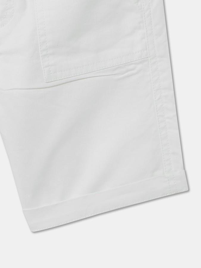 Boys Cotton Relaxed Fit Drawstring Waist Cuffed Hem Shorts