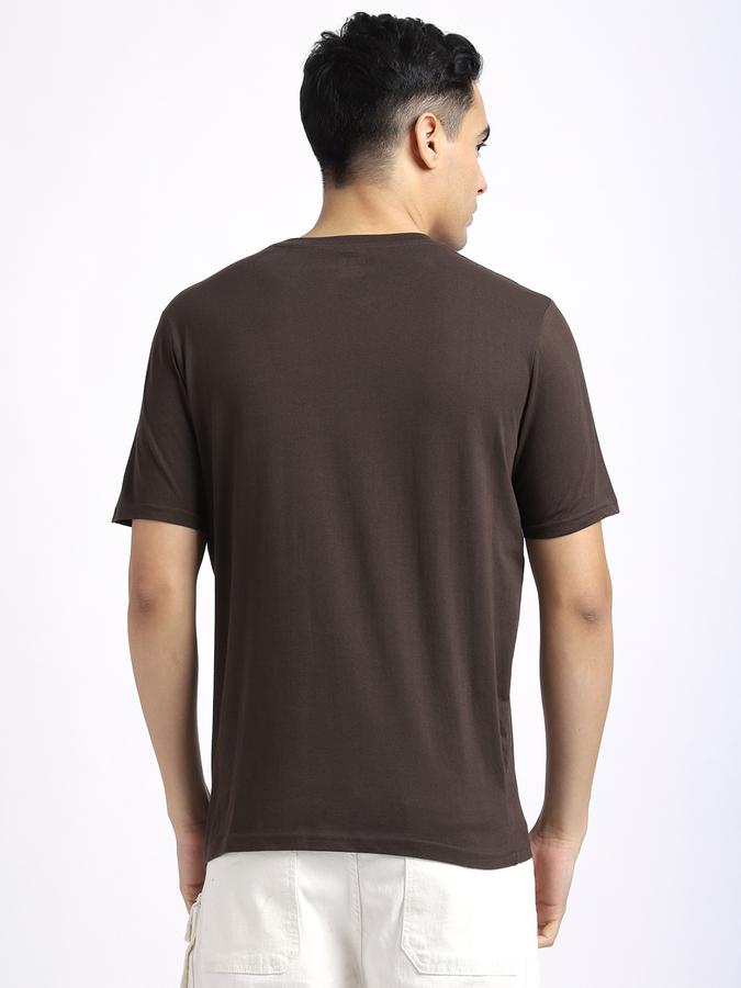 Men Cotton Regular Fit Crew Neck Solid T-shirt