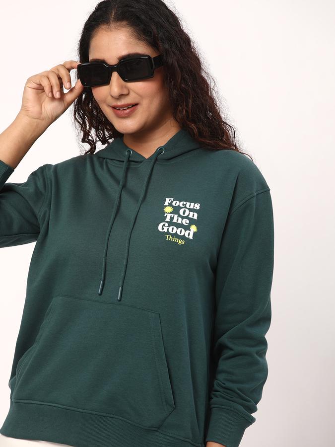 R&B Women Green Hoodie