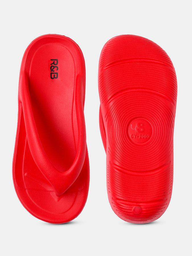 R&B Women Red Flip Flops image number 3