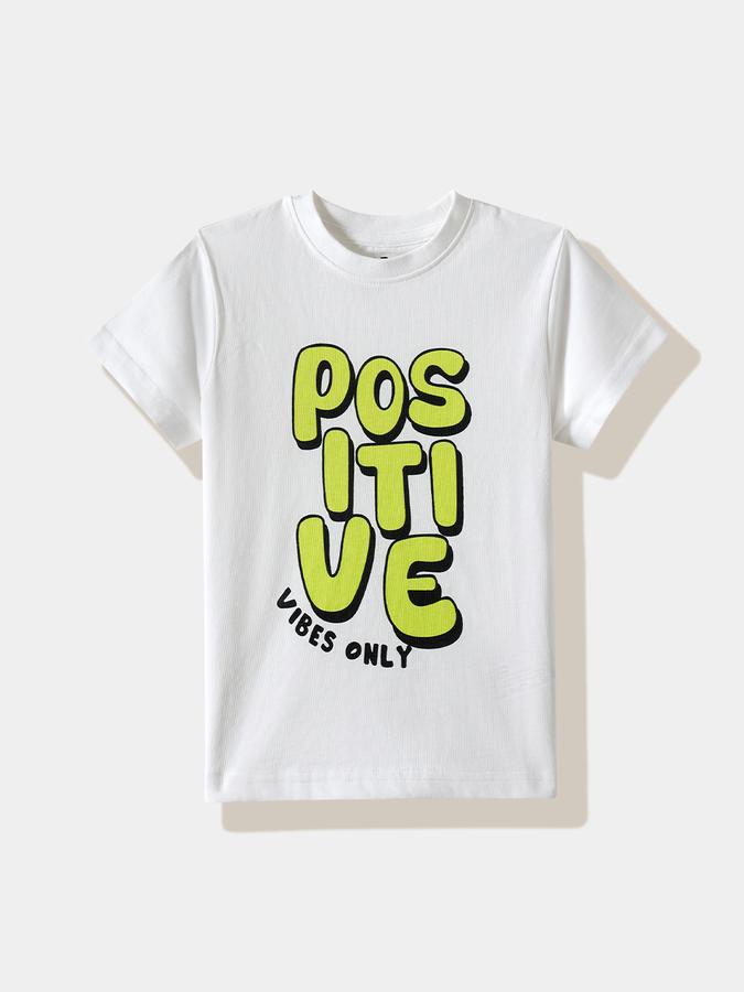 Boys Cotton Regular Fit Crew Neck Graphic T-shirt