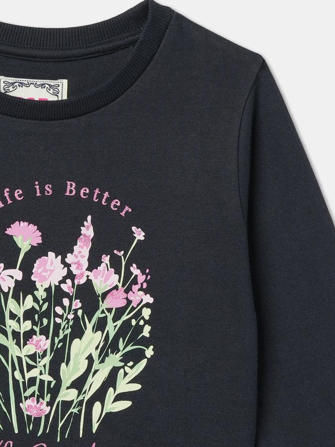 Full Sleeve Graphic Print Girls Sweatshirt image number 2