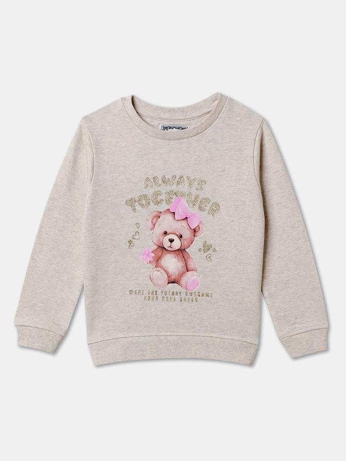 Full Sleeve Graphic Print Girls Sweatshirt 