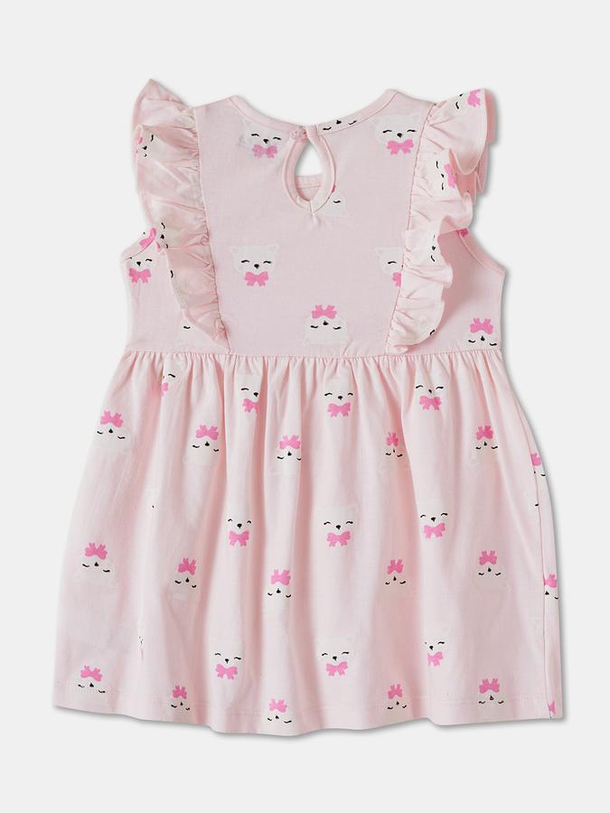 R&B Baby Girls Midi/Knee Length Casual Dress , Short Sleeve image number 1
