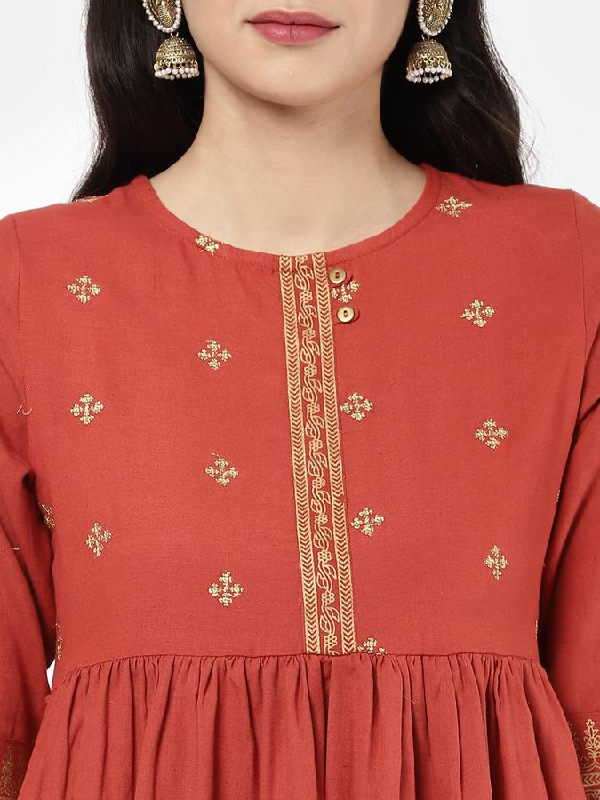 R&B Women Rust Kurtas image number 3