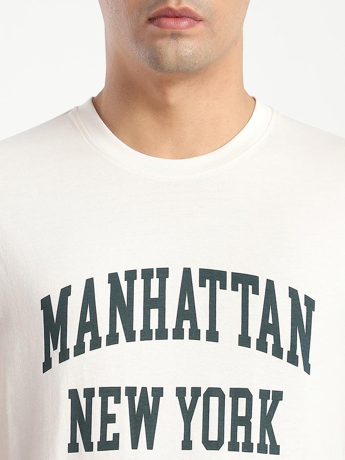 Men Cotton Regular Fit Crew Neck Graphic T-shirt