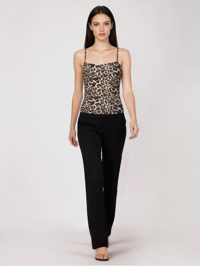 R&B Black Printed Women Fitted Top 