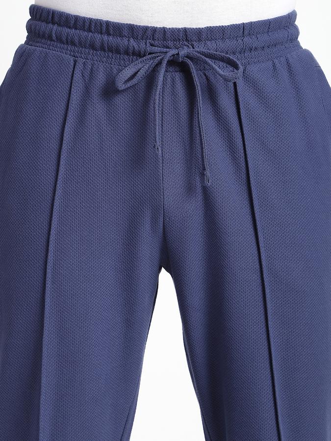 Men Cotton Regular Fit Drawstring Pintuck Joggers Pants