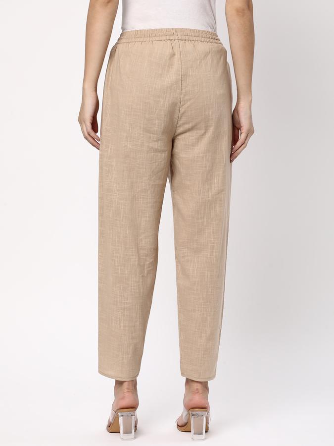 Women Tapered Fit Pants with Drawstring Waist data-index=