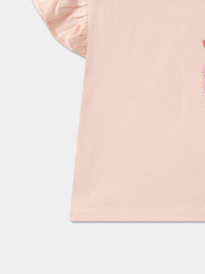 Girls Regular Fit Short Sleeve Crew Neck Top