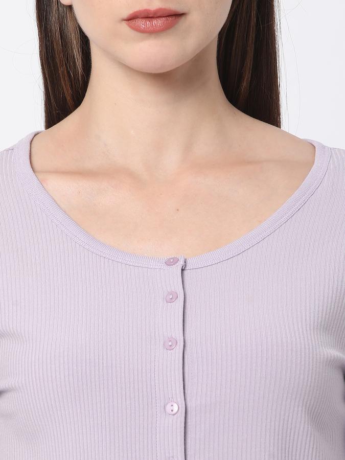 Women Ribbed Relaxed Fit Top image number 3