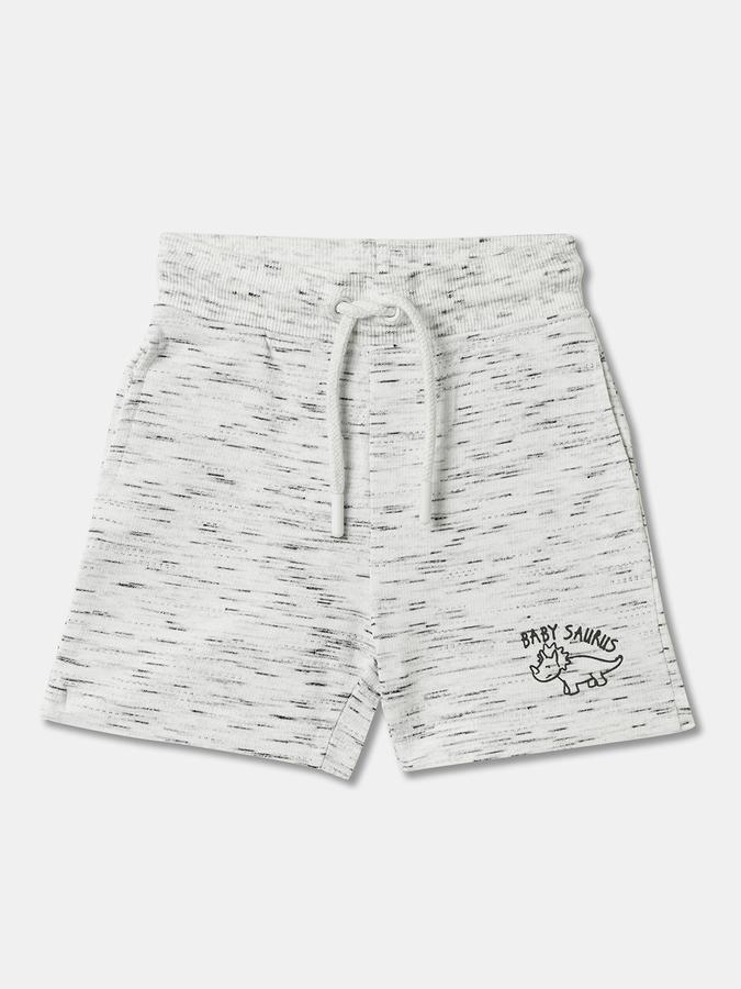 Boys Cotton Relaxed Fit Elastic Waist Clean Hem Shorts