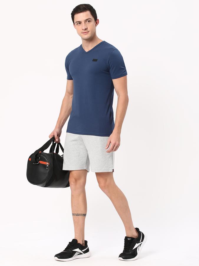 R&B Men's Solid Stretch V-Neck T-Shirt image number 1