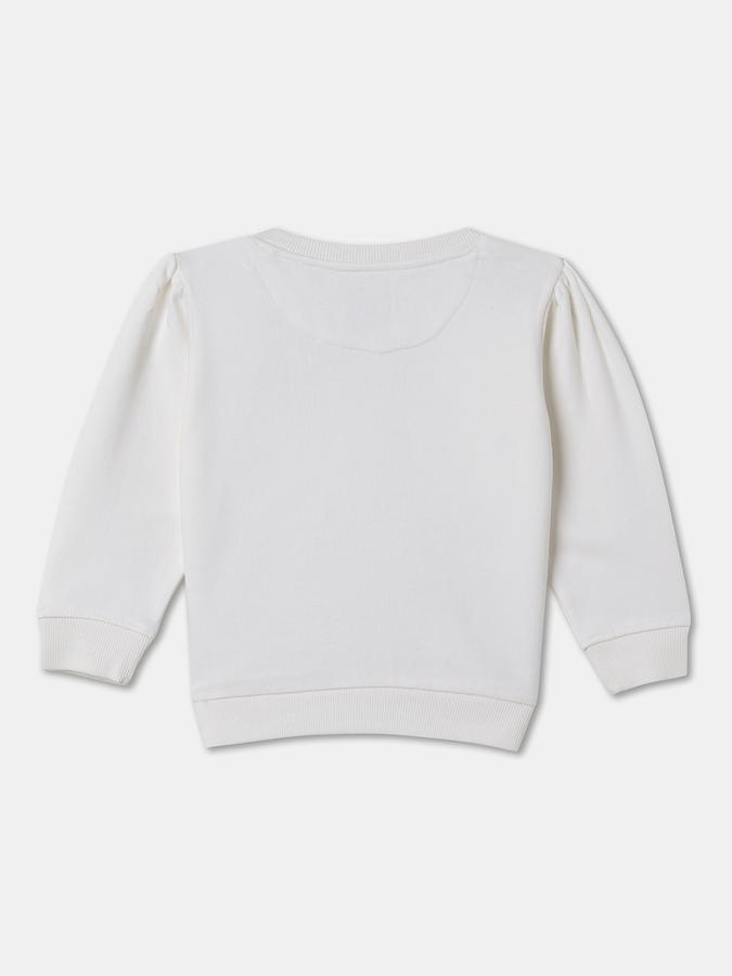 Girls Floral Regular Fit Long Sleeve Crew Neck SweaT-Shirt