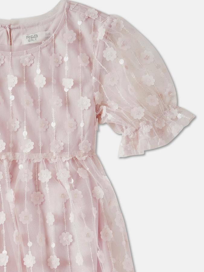 R&B Girls' Pink Embellished Dress